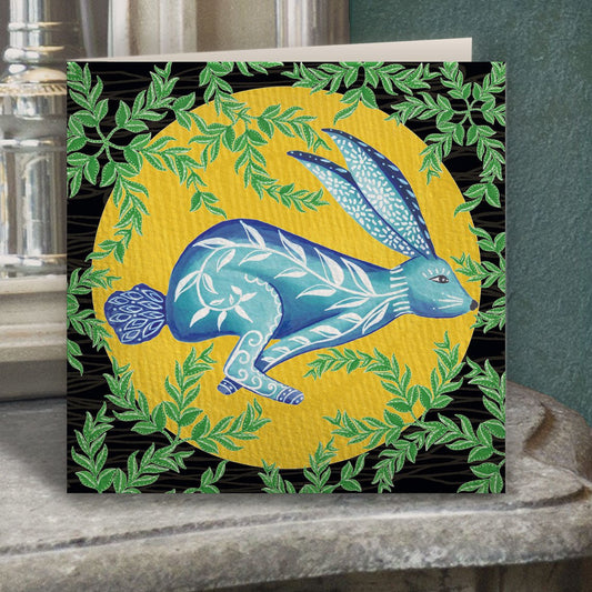 Moon Hare Greeting Card - Belle Design