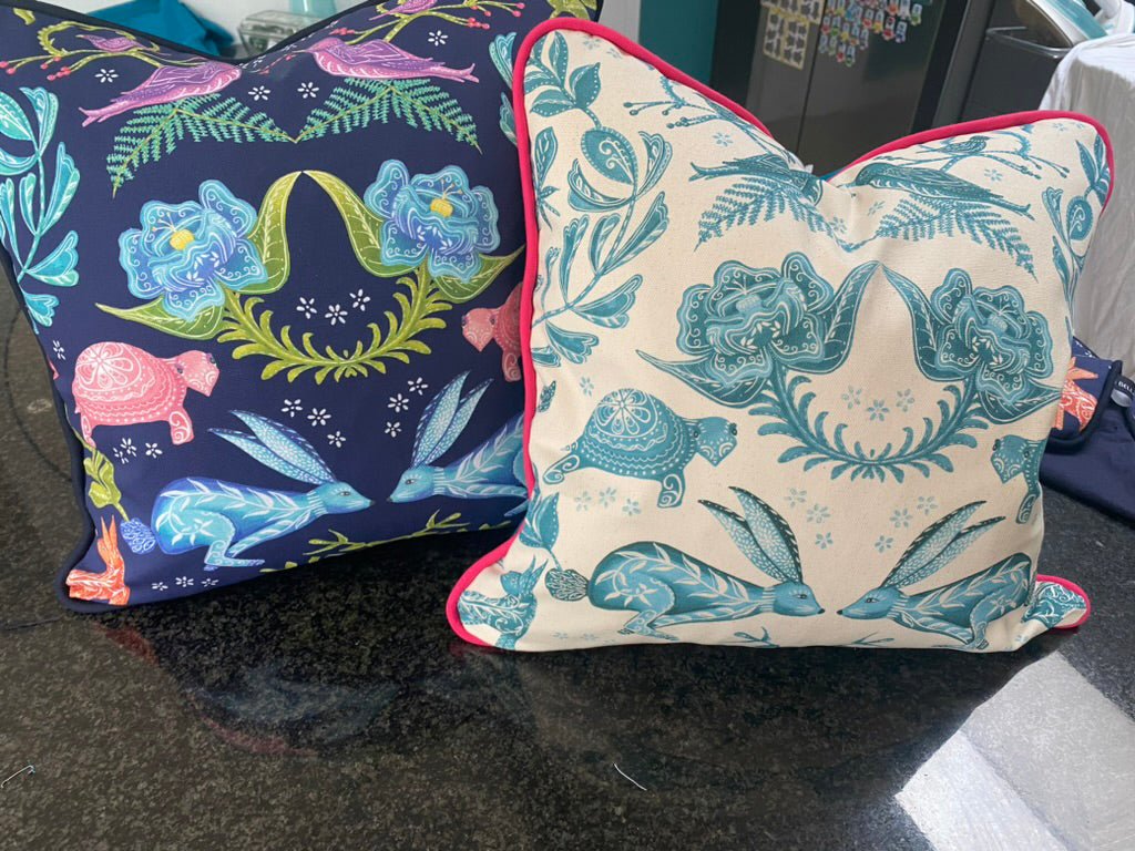 Original 'Hare and Tortoise Design' Cushions - Belle Design