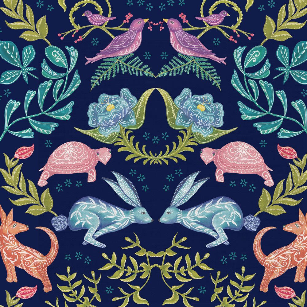 Original Hare and Tortoise Design Fabric - Belle Design