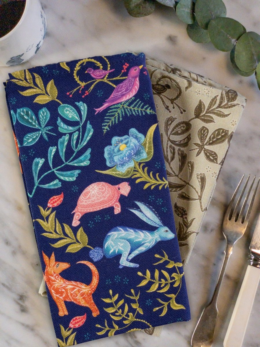Original Hare and Tortoise Design Napkin - Belle Design