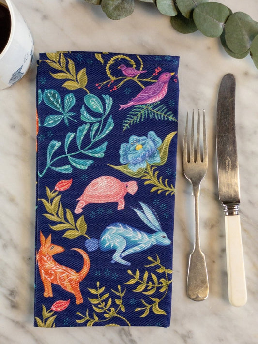 Original Hare and Tortoise Design Napkin - Belle Design
