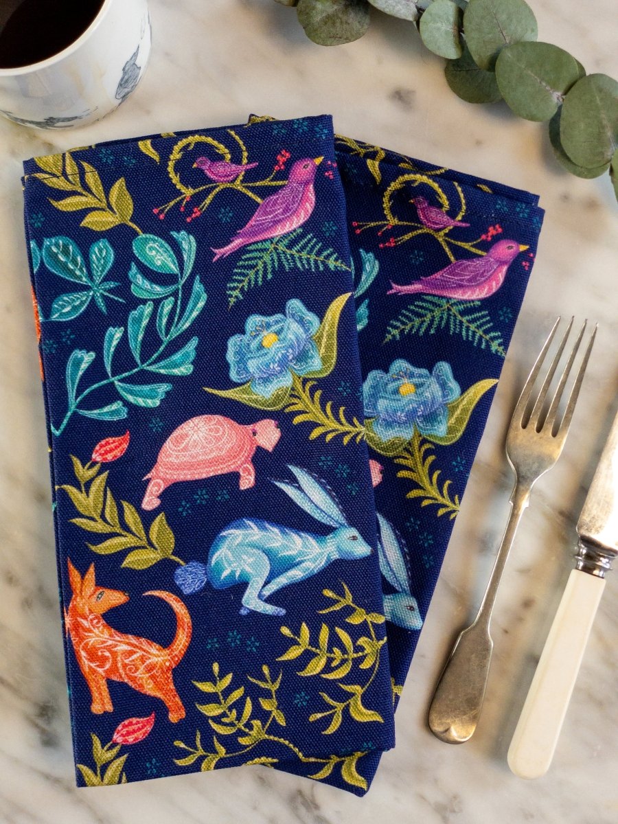 Original Hare and Tortoise Design Napkin - Belle Design