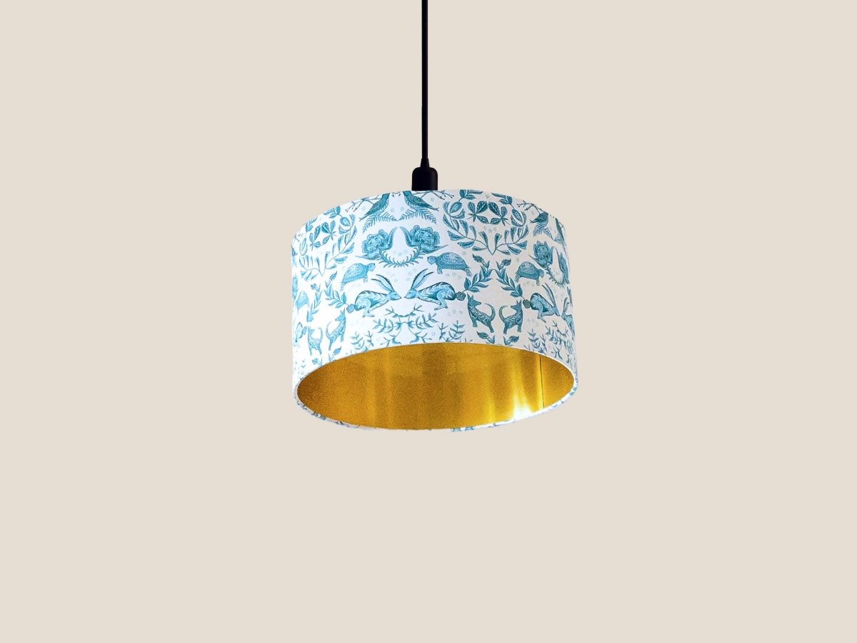 Original 'Hare and Tortoise Design' Two Tone Lampshade - Belle Design