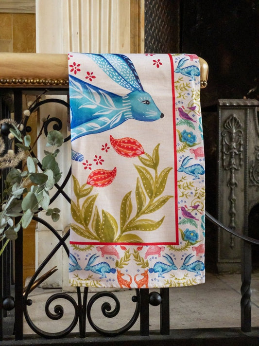 Original Hare Design Tea Towel White - Belle Design