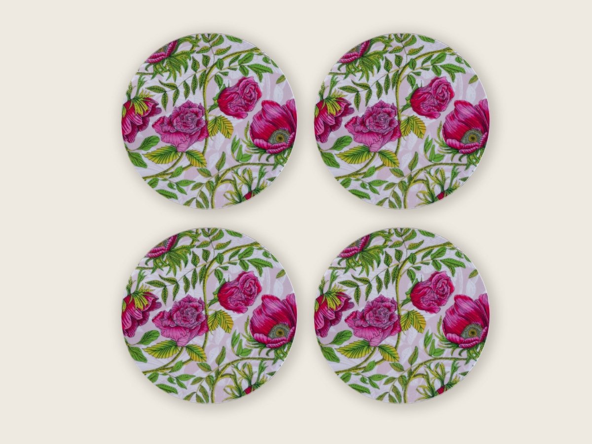 Original 'Poppy Rose' Design Coaster - Belle Design