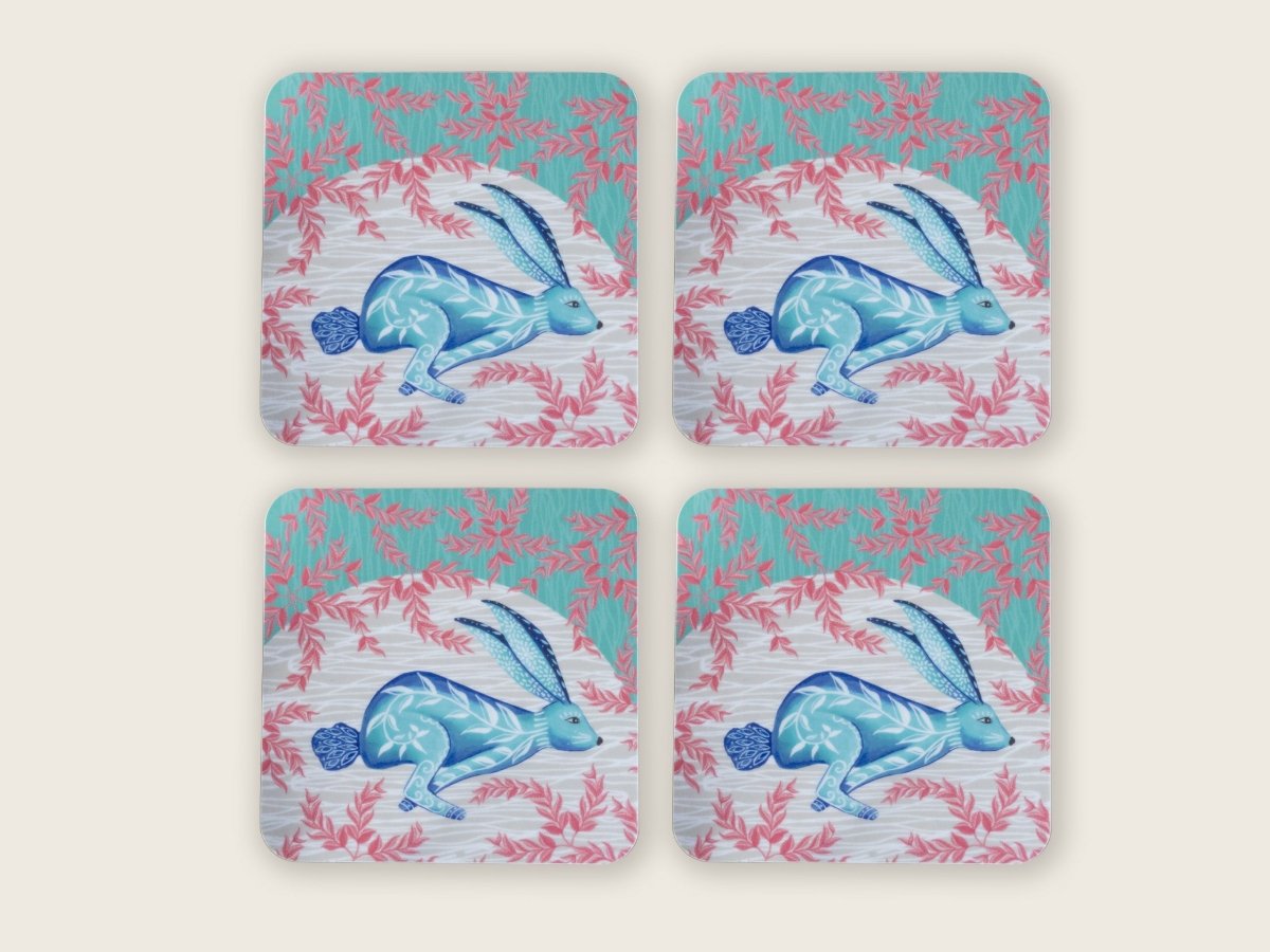Original 'Spring Hare' Design Coasters - Belle Design