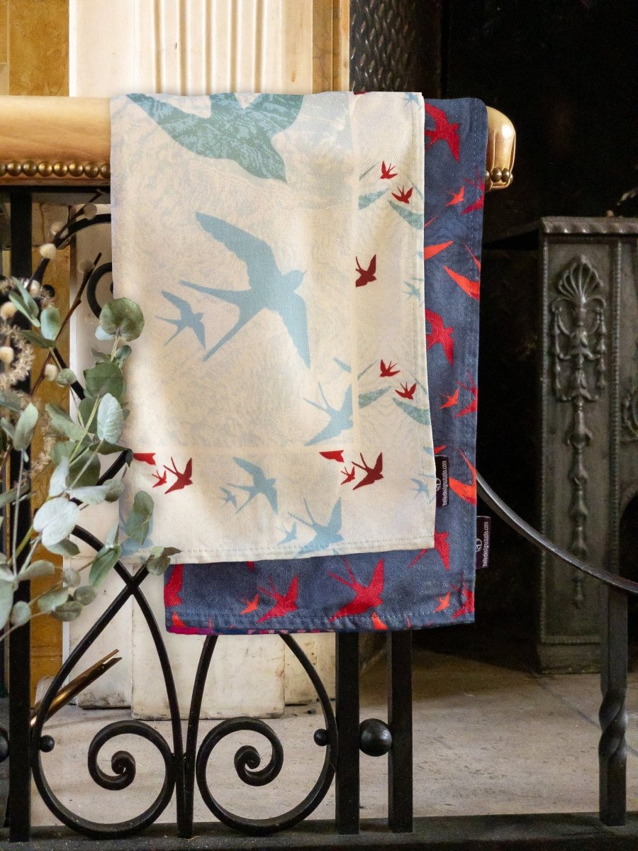 Original Swallows Design Tea Towels Day - Belle Design