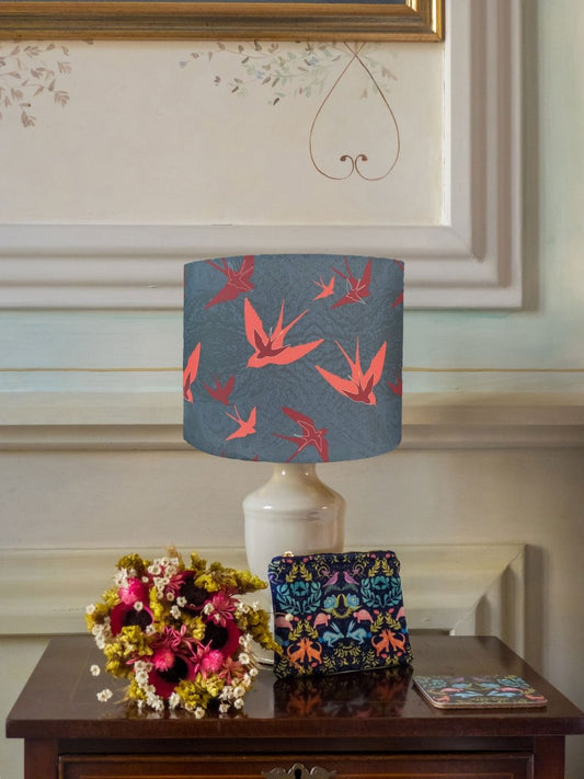 Original 'Swooping Swallows Dusk' Lampshade - Belle Design