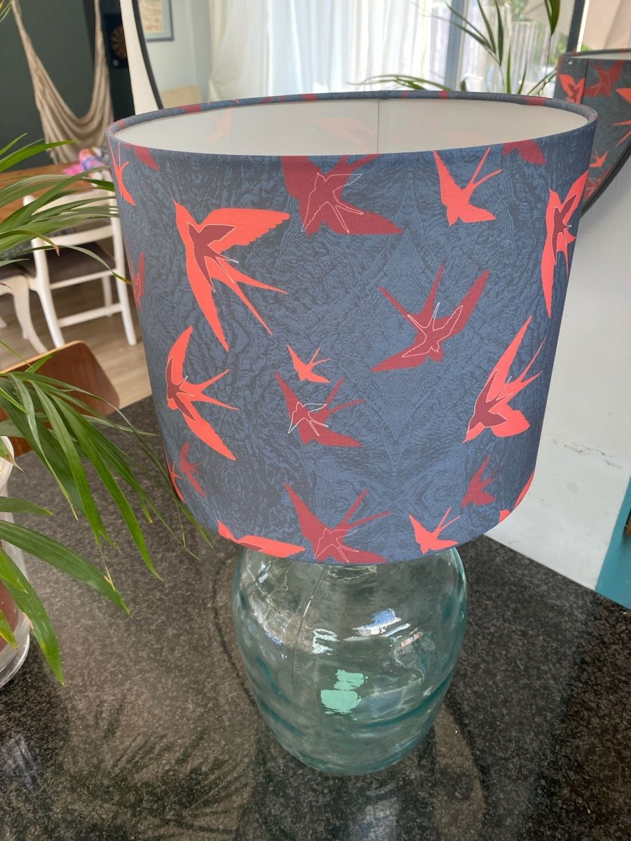Original 'Swooping Swallows Dusk' Lampshade - Belle Design