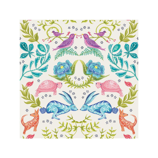Hare and Tortoise Giclée Fine Art Print Cream - Belle Design