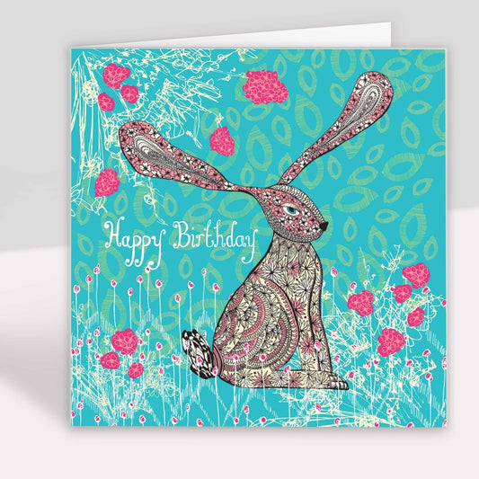 Listening Hare Greeting Card - Belle Design