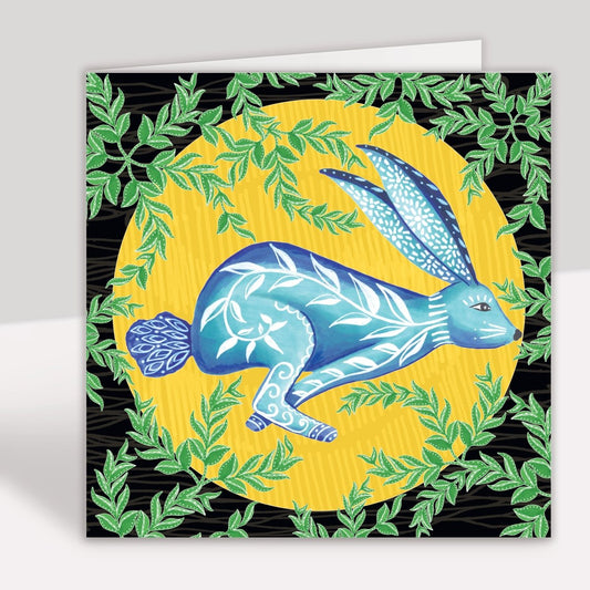 Moon Hare Greeting Card - Belle Design