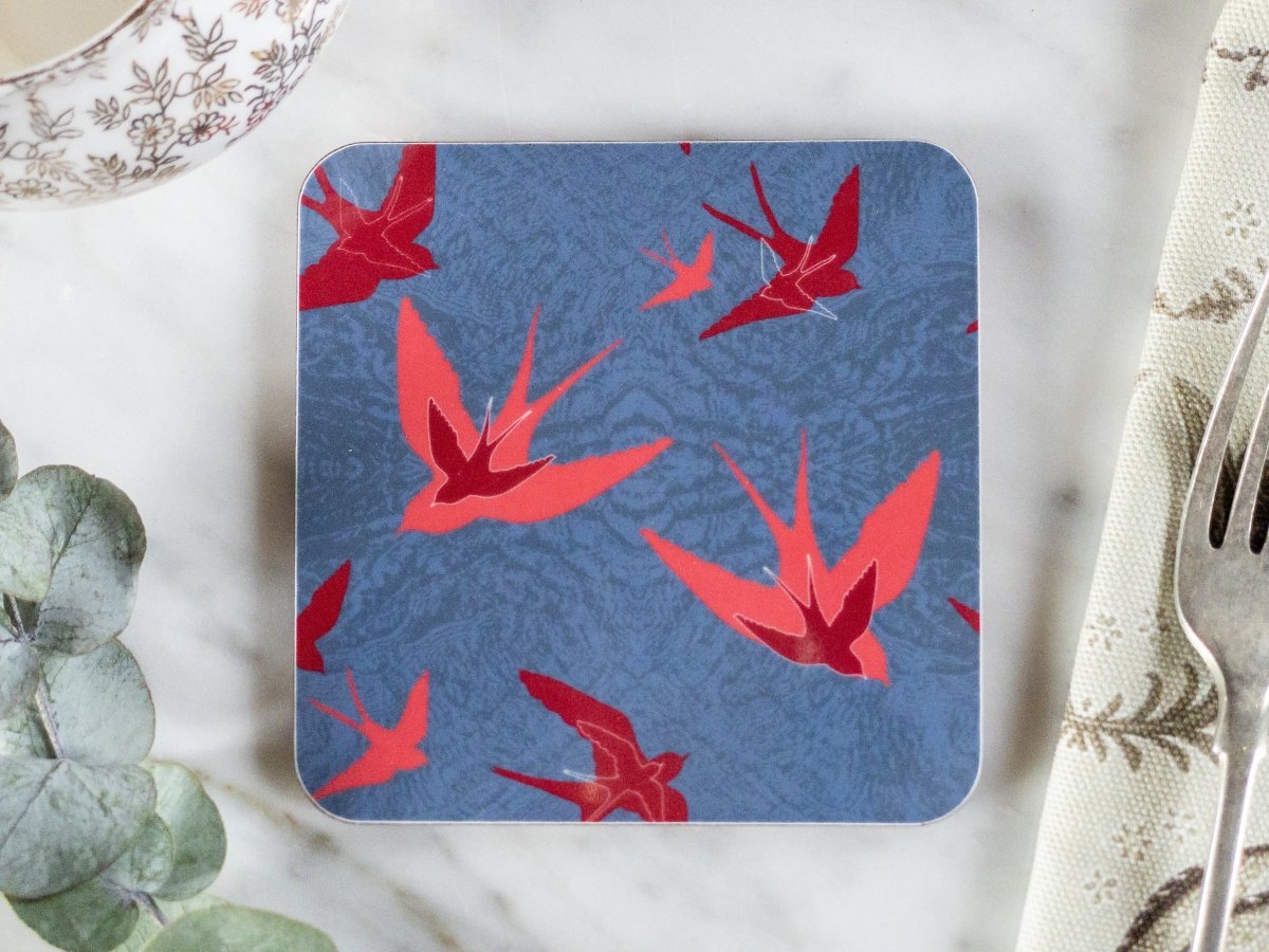Original 'Swooping Swallows Dusk' Design Coasters - Belle Design