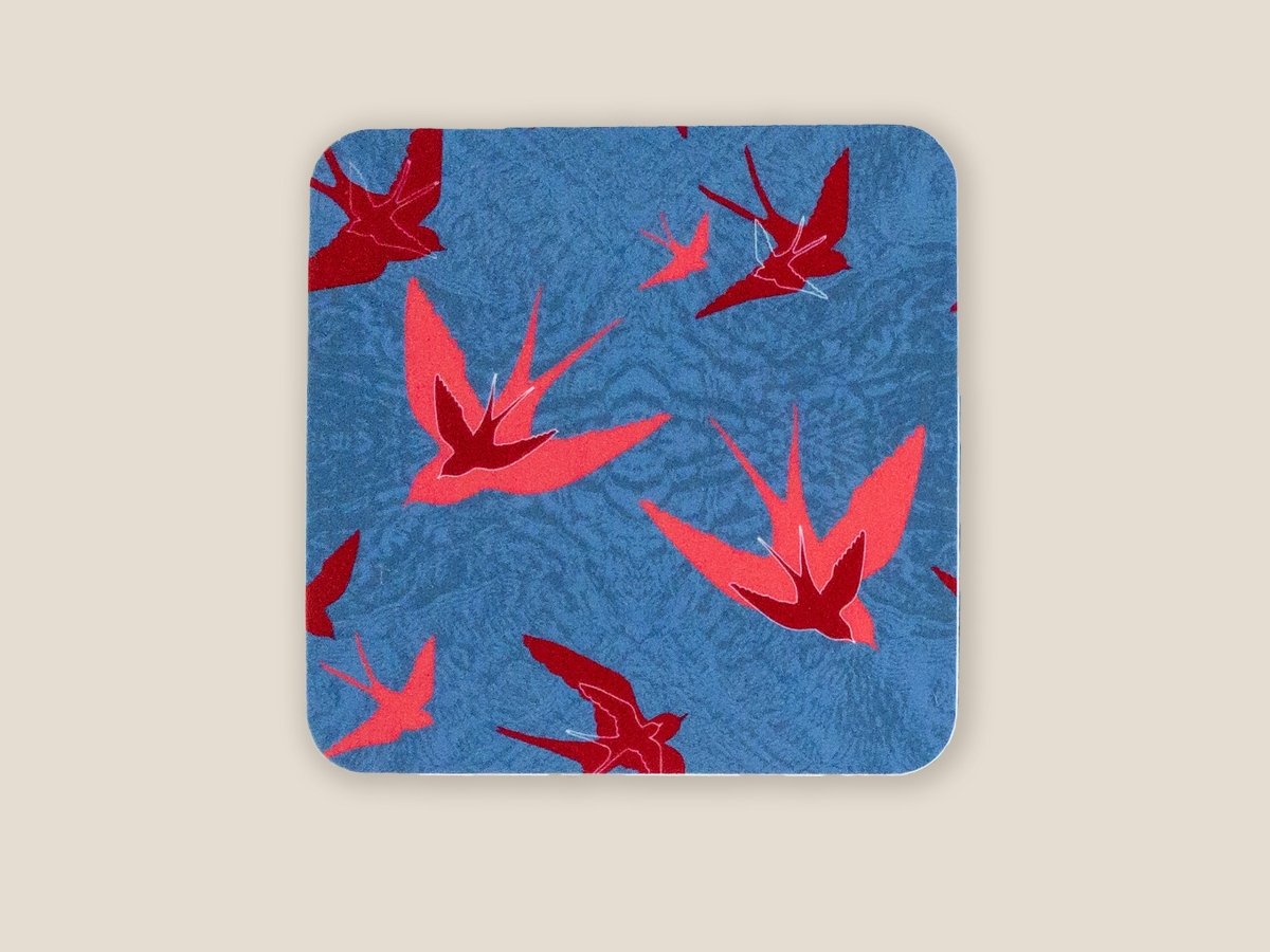 Original 'Swooping Swallows Dusk' Design Coasters - Belle Design